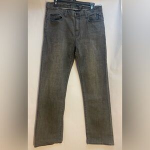 John‎ Varvatos USA Mens Grey Straight Leg Jeans Size 34RG Faded Denim Pants